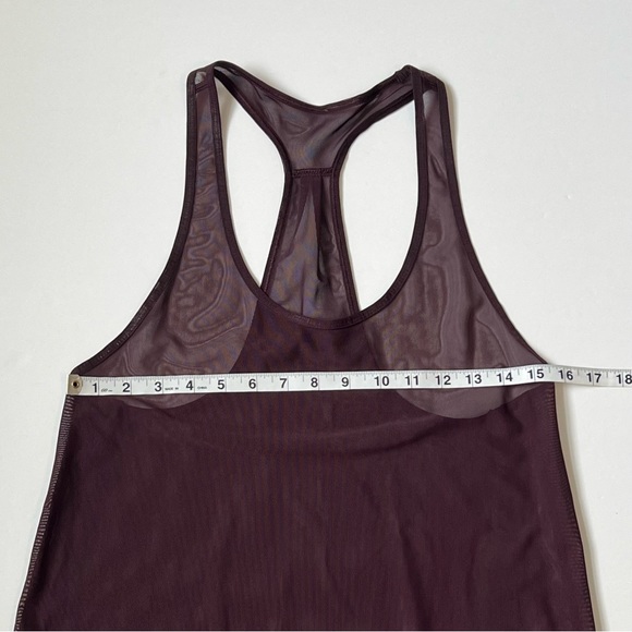 Lululemon 105 Singlet Tank Top *Mesh Burgundy Purple 6/S/Small Racerback Sheer - Picture 8 of 9